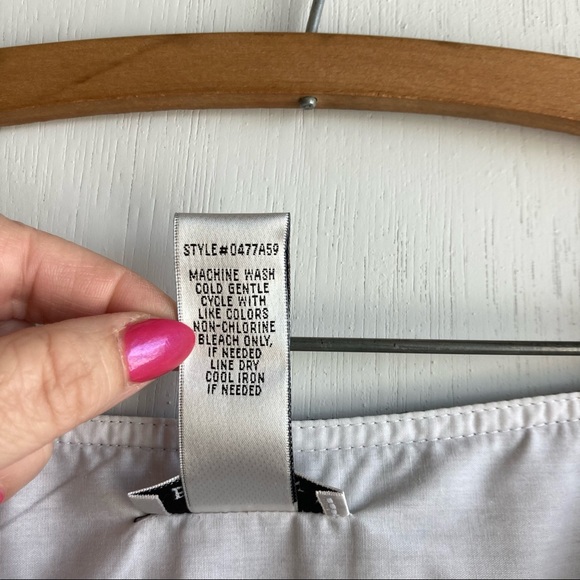 Brannan White with black and green floral accents Skirt, Sz - 10 - Picture 6 of 13